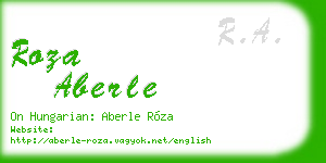 roza aberle business card